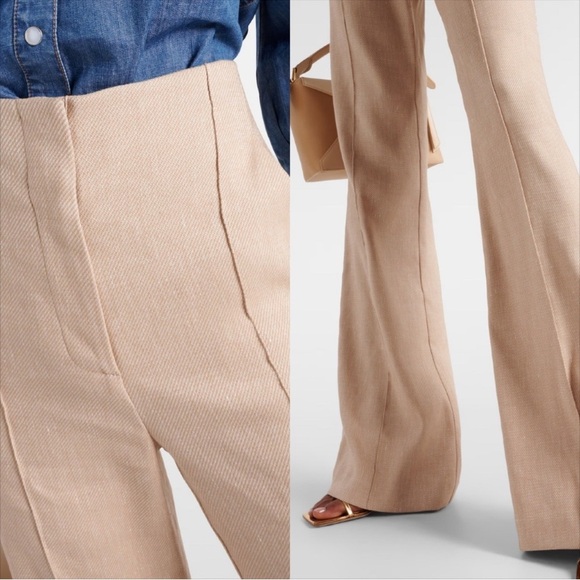 NWT Veronica Beard Komi Wide Leg Linen Blend Pants - Picture 2 of 6